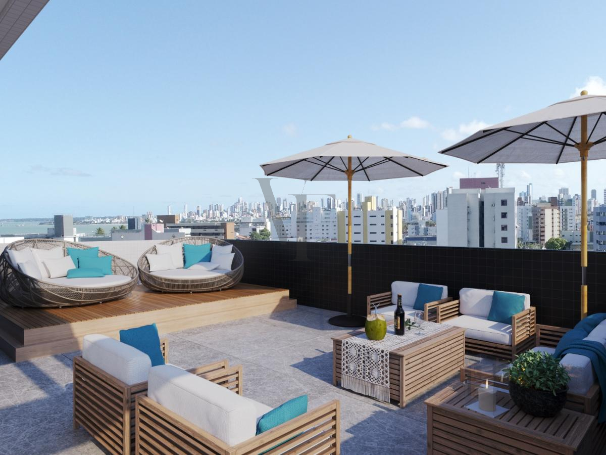 Apartamento à venda em Ponta de Campina, Cabedelo-PB, 2 quartos, 58,3m², perto da praia - Vantuil Freitas